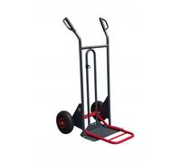 Diable à basculement assisté bavette fixe + repliable à poignées à garde 350 kg