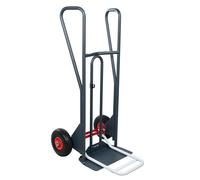 Diable à poignées fermées avec bavette repliable - DBA 350 kg - Type de roues au choix