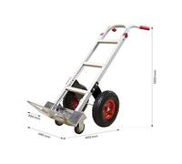 Diable aluminium STOCKMAN 250 kg - Roues tout-terrain - ST250R