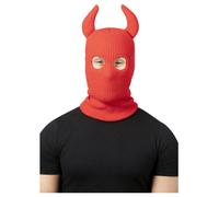 Diable Cagoule Masque de Ski With Horns Adultes Halloween Déguisement Accessoire