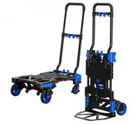 Linxor - Diable, chariot 2 en 1 pliable 4 roues - Charge 137 kg