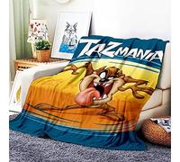 Diable de Tasmanie TAZ Couverture De Lit De Couverture Douce Chaude En Flanelle De Haute Qualité Adaptée à Lacouverture De Climatisation Couverture Bébé Plaids En Flanelle (C,40x60in(100x150cm))