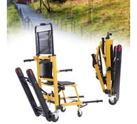 Diable éLectrique Fauteuil roulant à chenilles pour monter les escaliers monte-escalier pour personnes âgées chaise d'escalier portable pliable capacité de charge 200 kg batterie incluse