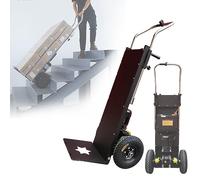 Diable électrique Monte-escaliers - Charge 500 kg - Moteur sans balais 1500 W - Batterie Portable 48 V 18 Ah - Montez 300 volées d'escaliers - pour la manutention de matériaux dans