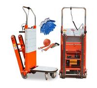 Diable électrique pour escalier - Capacité de charge de 300 kg - Chariot pliable avec 4 roues pour un déplacement intensif - 800 W 48 V efficace