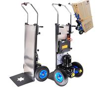 Diable électrique pour escalier - Moteur sans balais de 1200 W, poignée télescopique, batterie amovible 48 V/36 Ah, capacité de charge de 400 kg, idéal pour un transport facile des escaliers