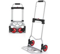 Diable en Aluminium - Chariot de Transport Pliable - Charge maximale 120 kg - 2 Roues - avec poignée télescopique en Aluminium - pour l'industrie et la Maison