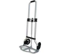 Diable en aluminium pliable charge 70 kg deux roues - Hauteur ouvert 96cm, bavette L 48 x P 26 cm G