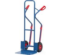 Diable H.1300mm pelle L300xB480mm pneus gonflables capacité 300kg bleu brillant