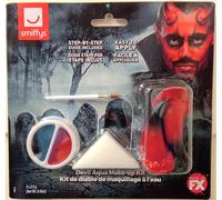 Diable Halloween Déguisement Maquillage Ensemble Satan Visage Paint Kit & Horns