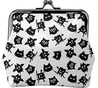 Diable Halloween Icon Porte-Monnaie en Cuir pour Femme, Petite Pochette à Monnaie avec Fermoir à Fermeture Kiss-Lock Fermoir Boucle Portefeuille pour Cadeau Fille