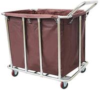 Diable mobile - Chariots mobiles pour la maison, le service d'hôtel, la chambre d'hôtel, le trieur de linge, le rangement, avec roulettes de poignée, chariot de service avec sac/bleu/90 x 65 x 85 cm