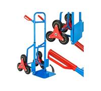DIABLE - TECTAKE - Diable monte escalier 100 kg avec plateau pliable avec Châssis en acier - Bleu