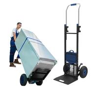 Diable monte-escalier électrique, capacité de 250 kg, robuste, avec poignée télescopique et roues larges, puissance de 1500W, pour la livraison en entrepôt et le déplacement d'objets lourds