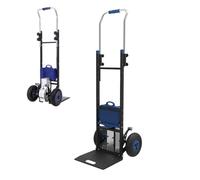 Diable monte-escalier électrique robuste avec poignée télescopique et roues larges, pour monter et descendre facilement les escaliers, pour l'entrepôt, le déménagement et la livraison