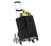 Diable Monte Escalier Pliable Aluminium Réglable 70kg, Chariot Transport avec Roues Triple Et 4 roulettes, Compact Et Léger pour Courses Déménagement Bagages