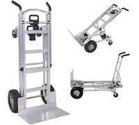 Diable multifonction 3 en 1 max 454 kg en aluminium - Chariot pliant pour transport à la main