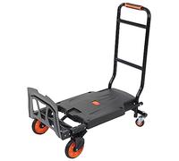 Diable Pliable 2 en 1 et Chariot de Transport, capacité de Charge 100/150 Kg, Transformation Portable du Chariot de capacité, Se Convertit en Quelques Secondes