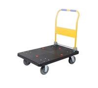 Diable pliable à plateau robuste - Chariot à plateforme polyvalent en plastique avec poignée en métal pour un chargement et un déplacement faciles - Chariot de transport idéal pour la maison et le