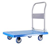 Diable pliable avec 4 roues et plateforme rotative à 360° pour le shoppingHeavy Duty Léger Bleu 90 x 60 cm Parfait pour la maison, le jardin et les voyages