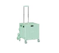 Diable pliable avec roues d'escalier - Chariot utilitaire portable avec poignée télescopique pour épicerie, bureau et transport de livres - Vert