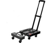 Diable Pliable, Chariot à Plate-Forme Utilitaire for Bagages, Voyage, déménagement, Shopping, Utilisation au Bureau, Robuste de 226,8 kg(Black)