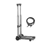 Diable Pliable - Diable Portable Équipé de Roues Roulantes, Capacité de 100 Kilogrammes - Chariot Pliable à Hauteur Réglable,pour Courses Voyage Aéroport Garage Transport de Marchandises