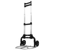 Diable pliable EURO VANADIUM - 70 kg - chariot de transport compact - 39,5 x 99 cm - gris et noir
