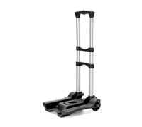 Diable pliable portable, capacité de 40 kg, chariot à plateau pour voyage, shopping, maison, brouette compacte avec 4 roues en caoutchouc