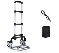 Diable pliable portable, capacité de 74,8 kg, chariot robuste avec 6 roues pour déplacer des bagages, des courses et des boîtes