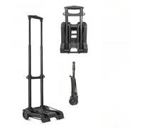 Diable pliable portable, chariot utilitaire compact, chariot léger et pliable avec roues pour déménagement, voyage, shopping, bureau (noir)