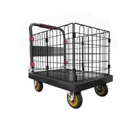 Diable pliable robuste avec cage pour le déménagement, le stockage et l'utilisation en entrepôt