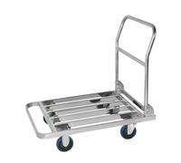 Diable pliable robuste en acier inoxydable avec roues - Déménagement de meubles portable - 60 x 90 cm - Idéal pour la maison et le bureau