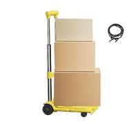 Diable Pliable - Roues Portables D'une Capacité De 220 Lb | Chariot À Main À Hauteur Réglable | Chariot Utilitaire, Outil De Transport Robuste, Aide Au Déplacement Des Courses, Épicerie, Voyage, Aérop