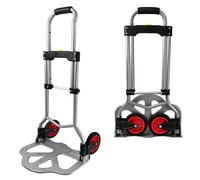 Diable pliable - XMTECH - Chariot de transport - Acier pliable - 2 roues - Charge max 80 kg