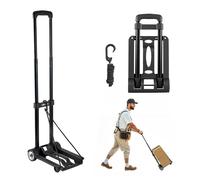 Diable Pliant 2 Roues-VEVOR-Chariot à Bagages Pliable-Capacité de Charge 49,9 kg-Chariot Utilitaire à Plateforme pour Déménagement