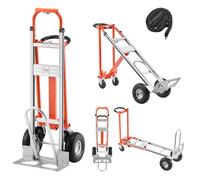 VEVOR Diable 4 en 1 pliant convertible – 453,6 kg, 4 roues, poignée, roues antidérapantes