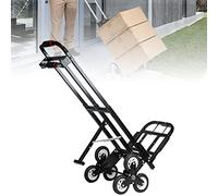 Diable Pliant Robuste, Chariot d'escalade d'une capacité de 460 LB Chariot d'escalade à 6 Roues Tout Terrain avec 2 Cordes d'escalade