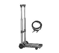 Diable Portable - Chariot Pliable d'une Capacité De 220 LB, Chariot Utilitaire À Hauteur Réglable, Roues Roulantes Robustes | Épicerie Aéroport Voyage Garage Transport Construction en Aluminium Léger