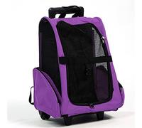 Diable pour animal domestique avec roues - Sac à dos portable d'extérieur pour animal domestique - Poussette de voyage pour chiens et chats de petite taille