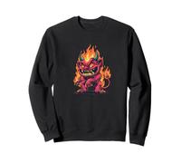 Diable riant avec feu pour brûler Les Mauvais Amoureux Sweatshirt