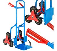 DIABLE - TECTAKE - Diable monte escalier 100 kg avec plateau pliable avec Châssis en acier - Bleu