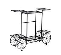 Diables de jardin Support de plantes, Grande taille, style parisien, noir