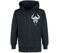 Diablo 4 - Symbole Barbare Homme Sweat-Shirt zippé à Capuche Noir Regular/Coupe Standard