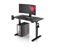 Diablo Chairs Bureau réglable en Hauteur X-Tensio Bureau Assis-Debout électrique avec Fonction mémoire et Rappel IQ Organiseur de câbles 110×60 cm Hauteur 72-117 cm Porte-gobelets et écouteurs Noir