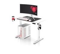 Diablo Chairs Bureau réglable en Hauteur X-Tensio Bureau Assis-Debout électrique avec Fonction mémoire et Rappel IQ Organiseur de câbles 110×60 cm Hauteur 72-117 cm Porte-gobelets et écouteurs Blanc