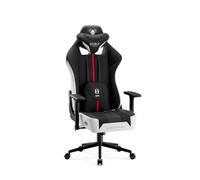Diablo Chairs Chaise de Jeu Ergonomique pivotante X-Player 2.0 avec réglage de la Hauteur Appui-tête et Coussin Lombaire réglables Mousse HR système Tilttech 58x35,5x117 cm Taille S Noir-Blanc