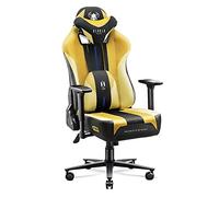 Diablo Chaise de Gaming en Tissu X-Player 2.0 - Assise Large - Chaise de Jeu avec accoudoirs 3D - Coussin Lombaire - Fonction Bascule - Chaise de Bureau 160 kg - Chaise de Jeu Ergonomique - King (XL)