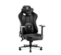 Diablo Chaise de Gaming en Tissu X-Player 2.0 - Assise Large - Chaise de Jeu avec accoudoirs 3D - Coussin Lombaire - Fonction Bascule - Chaise de Bureau 150 kg - Chaise de Gaming PC Ergonomique -