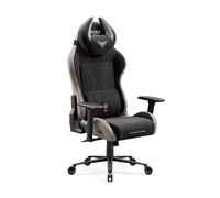 Diablo Chaise Gamer Ergonomique en Tissu X-Horn 2.0 - Chaise de Gaming 150 kg - Accoudoirs 3D réglables, Appui-tête et Soutien Lombaire - Chaise de Bureau - Normal (L) - Beige-Noir